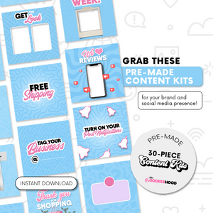 Content Kits - BLUE, PINK, WHITE